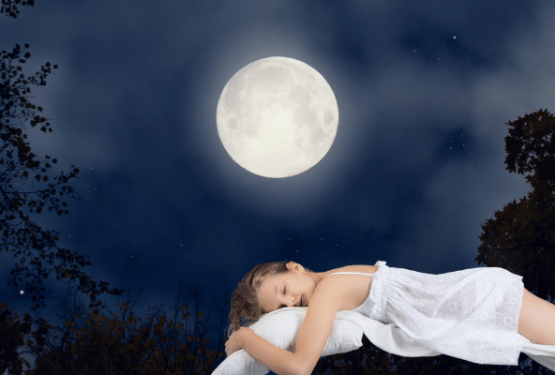 slecht slapen tijdens een volle maan