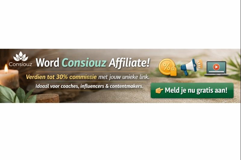 Word Consiouz affiliate en verdien commissie.